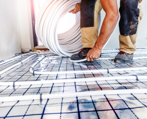 Water underfloor heating example