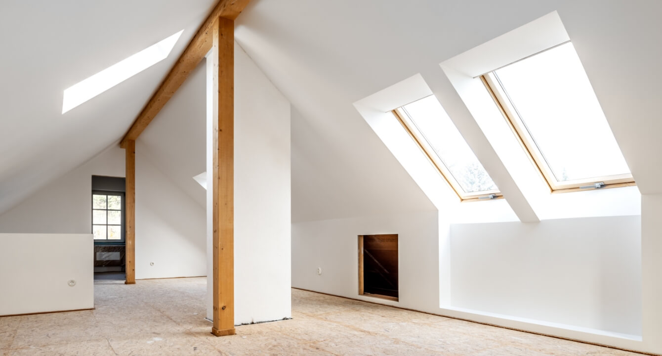 An image of a loft conversion under construction
