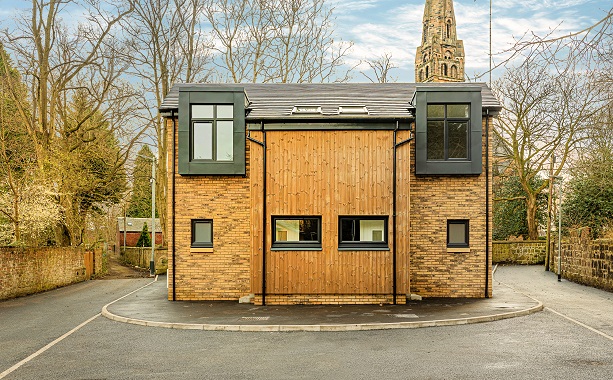 Modern housing with cladding