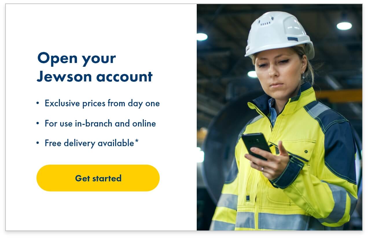 Open your Jewson account today