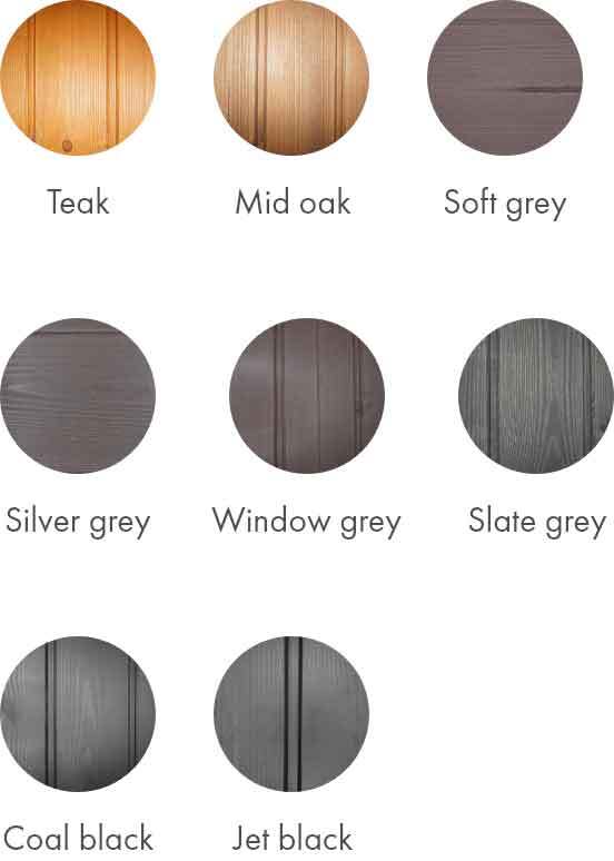 Accoya colour swatches