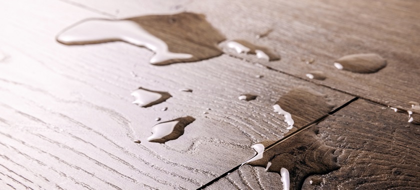 water on laminate flooring